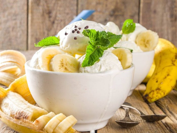 Receta casera de helado de plátano, fácil y saludable